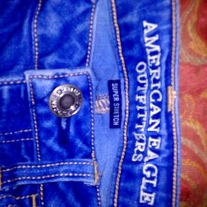 American eagle outfitters jeggings super stretch size 4 like new blue jeans